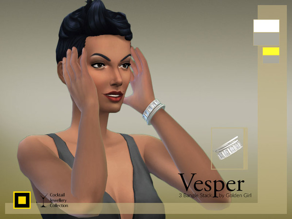 Sims 4 Vesper jewellery set by Golden Girl at TSR