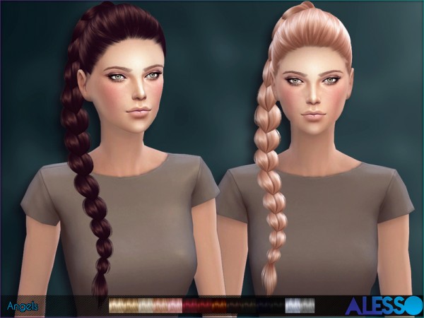Sims 4 Angels hair by Alesso at TSR