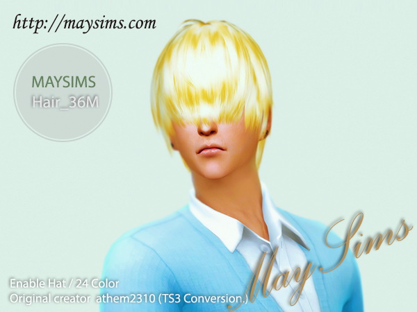 Sims 4 Hair 36M (Athem2310) at May Sims