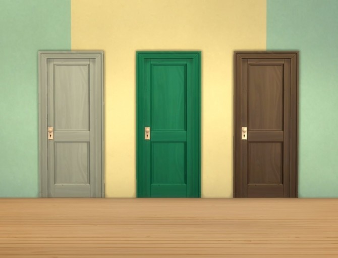 Sims 4 Two panel doors by plasticbox at Mod The Sims