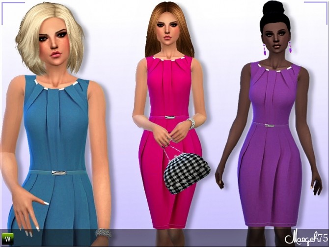 Sims 4 Into the Blue Dress by Margie at Sims Addictions