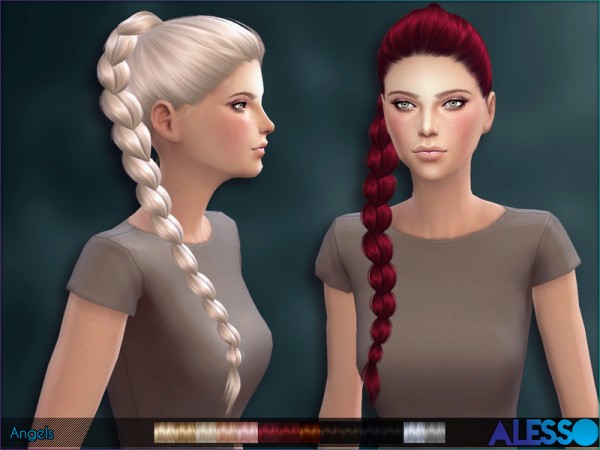 Sims 4 Angels hair by Alesso at TSR