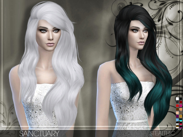 Sims 4 Sanctuary Female Hair by Stealthic at TSR