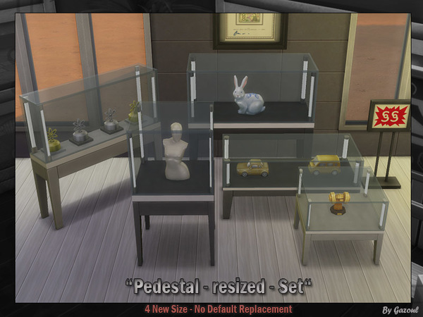 Sims 4 Pedestal Retail Resized by Gazoul at TSR