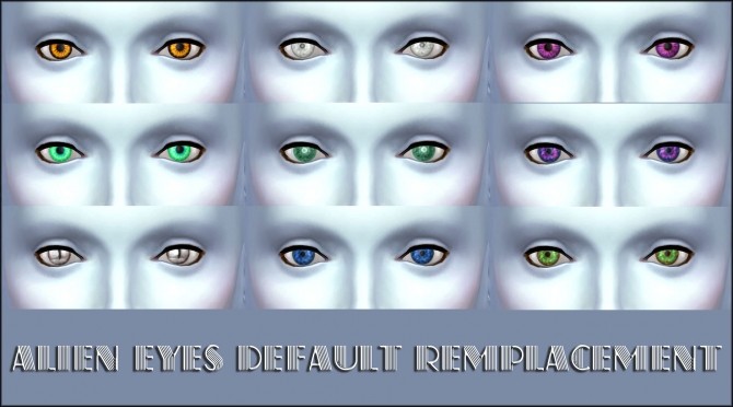 Sims 4 Alien Eyes Default Remplacement by Simalicious at Mod The Sims