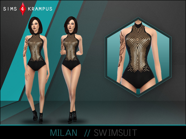 Sims 4 Milan Swimsuit by SIms4Krampus at TSR