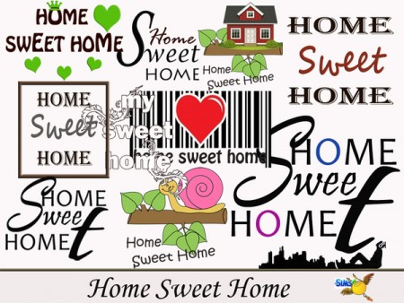 Home Sweet Home decals by evi at TSR