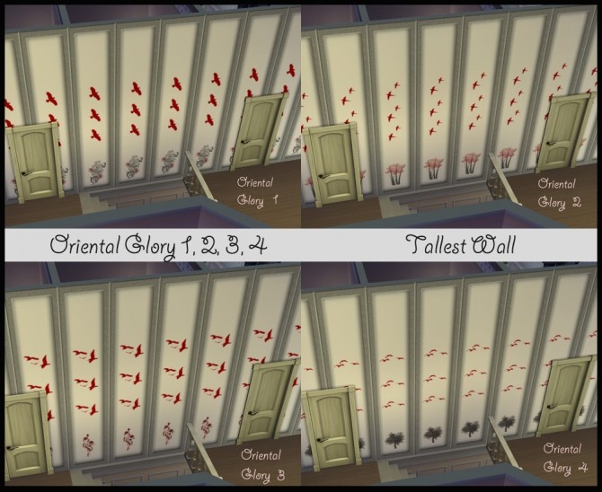 Sims 4 Oriental Glory Paneling by Simmiller at Mod The Sims