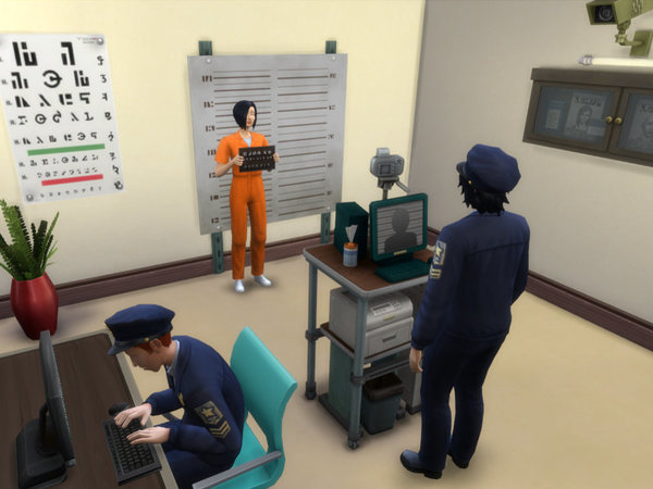 Sims 4 The Police lot by Leander Belgraves at TSR