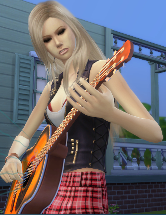 Sims 4 Avril Lavigne Rocker Chick by Audrey at Mod The Sims