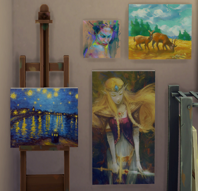 Sims 4 Impressionist Paintings Replaced by DaisyTighfield at Mod The Sims