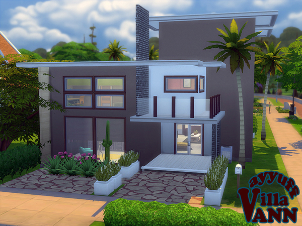 Sims 4 Furnished Villa Ann by ayyuff at TSR