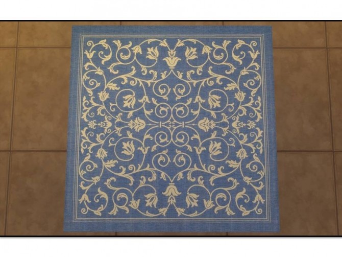 Sims 4 Courtyard Indoor/Outdoor Rugs (Square) by Christina51 at Mod The Sims