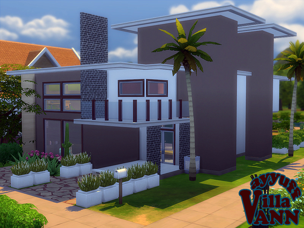 Sims 4 Furnished Villa Ann by ayyuff at TSR