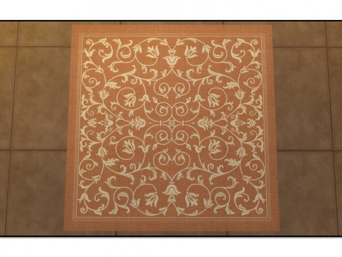 Sims 4 Courtyard Indoor/Outdoor Rugs (Square) by Christina51 at Mod The Sims