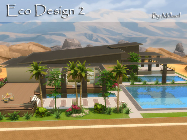 Sims 4 Eco Design 2 house by millasrl at TSR