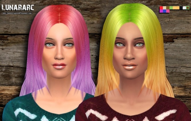 Sims 4 Carmen female hair at Lunararc