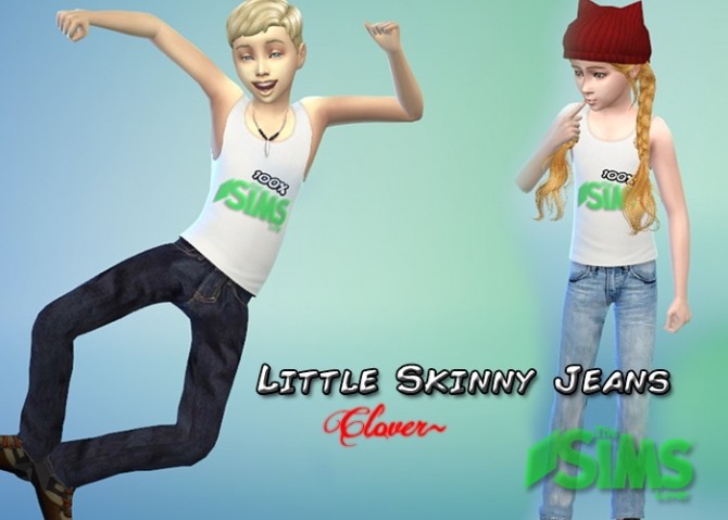 Sims 4 Little skinny jeans by Clover at The Sims Lover