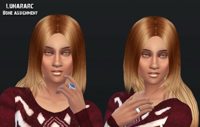 Sims 4 Carmen female hair at Lunararc