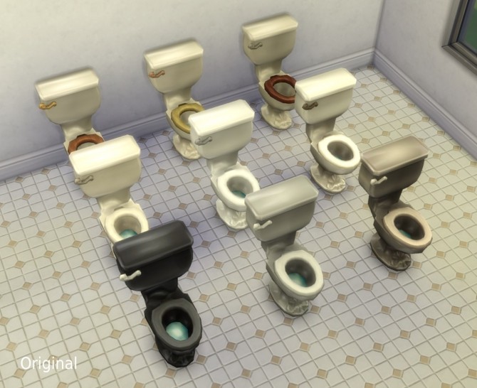 Sims 4 Toilet texture overrides by plasticbox at Mod The Sims