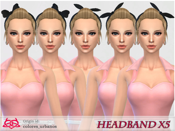 Sims 4 Headband x 5 in 1 by Colores Urbanos at TSR