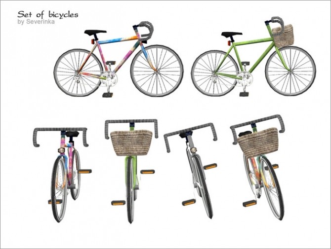Sims 4 Set of bicycles at Sims by Severinka