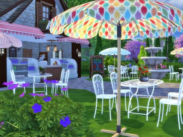 Sims 4 The Little Garden restaurant by Guardgian at TSR