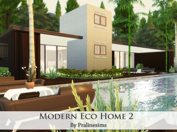 Sims 4 Modern Eco Home 2 by Pralinesims at TSR