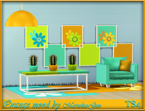 Sims 4 Orange mood at Maruska Geo