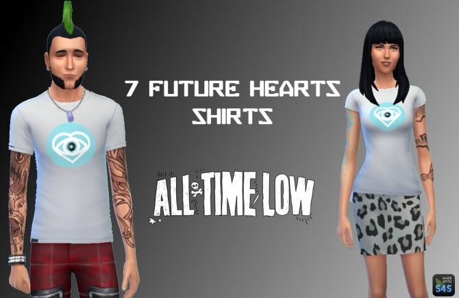 Sims 4 Future Hearts Shirts by SteveKareha at Mod The Sims