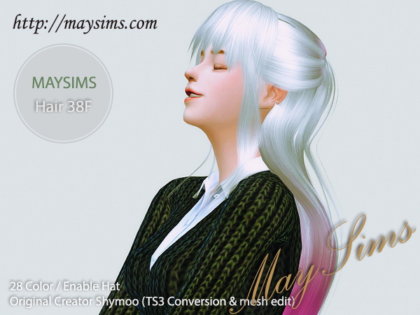 Sims 4 Hair 38F (Shymoo) at May Sims