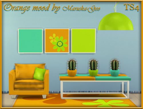 Sims 4 Orange mood at Maruska Geo