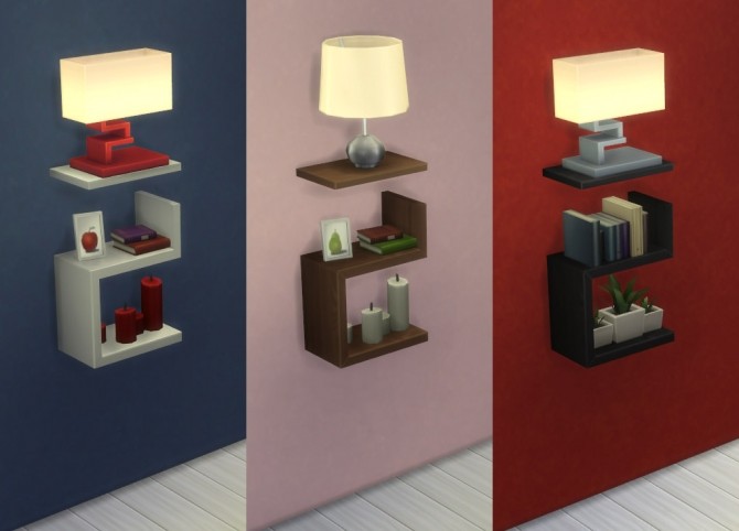 Sims 4 Intellectual Illusion Wall Shelf by IgnorantBliss at Mod The Sims