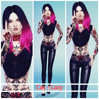 Sims 4 Cas Pose Lazy by Dreacia at My Fabulous Sims