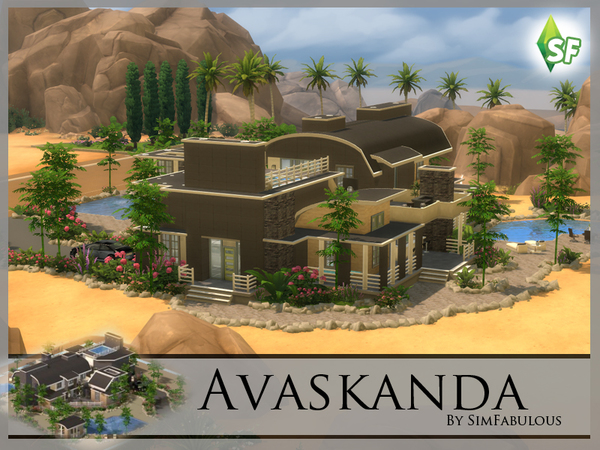 Sims 4 Avaskanda modern house by SimFabulous at TSR