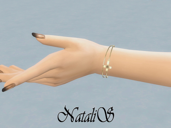 Sims 4 Cross Chain bracelet by NataliS at TSR