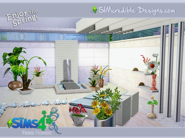 Sims 4 Flora Plants by SIMcredible! at TSR