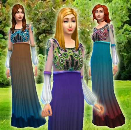 Embroidered Dress at My Stuff » Sims 4 Updates