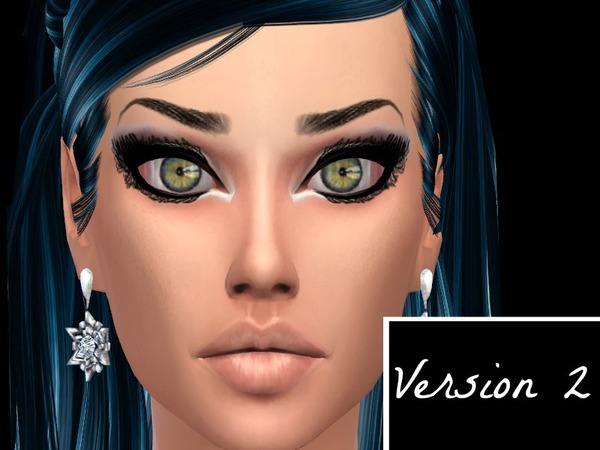 Sims 4 Midnight Eyeliner + Eyelashes Set by Queen BeeXxx21 at TSR