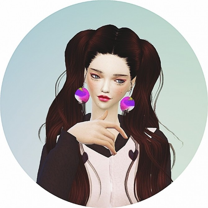 Sims 4 Pom pom earrings at Marigold