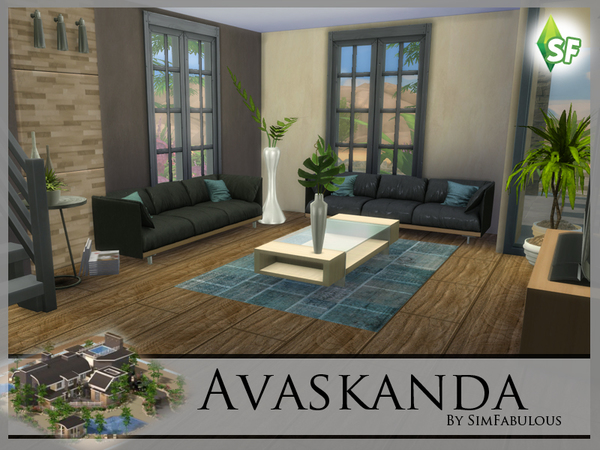 Sims 4 Avaskanda modern house by SimFabulous at TSR