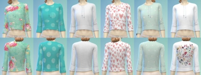 Sims 4 6 Spring Midriff Sweater Recolors at The Simsperience