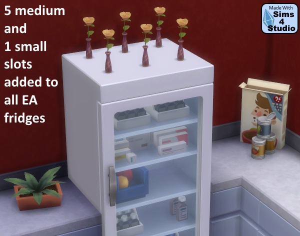 Sims 4 Clutter Your World EA Fridges with Slots by Andrew & OM at Sims 4 Studio