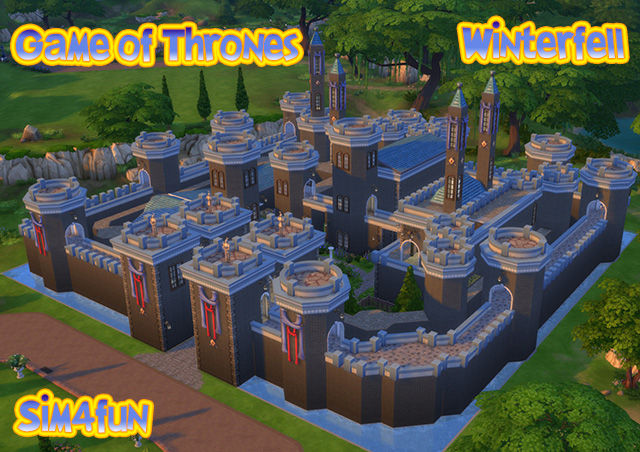 Sims 4 Game of Thrones Winterfell Castle by Sim4fun at Sims Fans