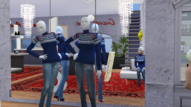 Sims 4 Knitted Marius Sweater by Wallpaper at Mod The Sims