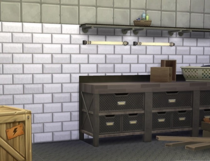 Sims 4 Modular Tile Panels Sparkling/Gristle by plasticbox at Mod The Sims