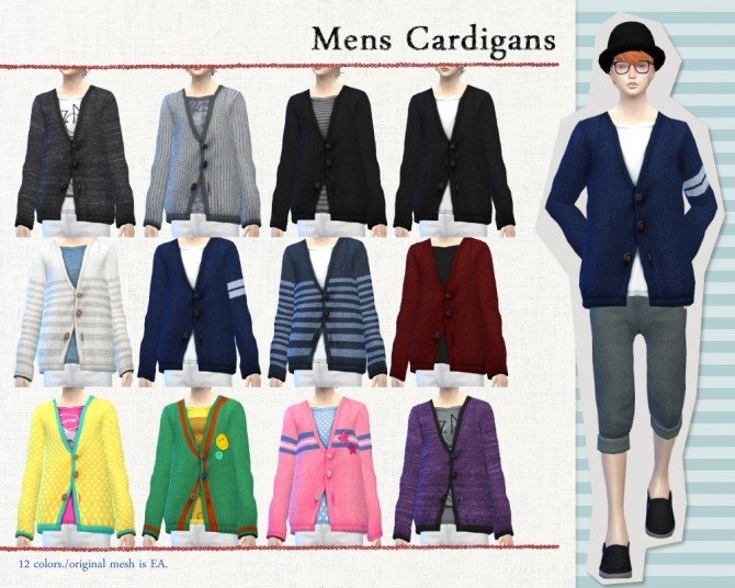 Sims 4 Mens Cardigans at Imadako