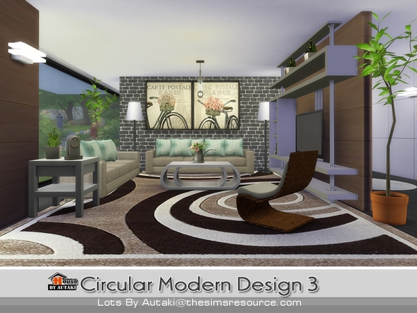 Sims 4 Circular Modern Design3 house by autaki at TSR