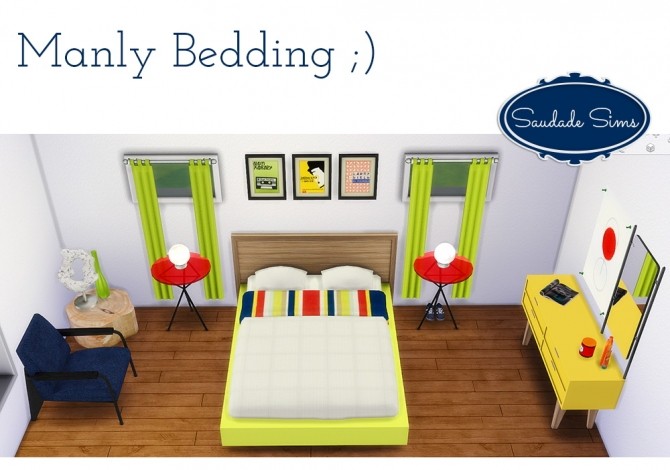 Sims 4 Manly Bedding at Saudade Sims