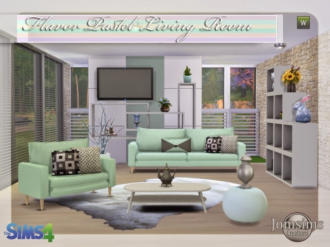 Sims 4 Flavor pastel salon at Jomsims Creations